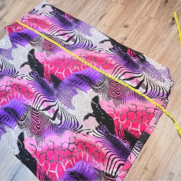 Winlar Purple Pink Animal Print V-Neck Kaftan Muu Muu Maxi Dress Womens One Size - Picture 12 of 13